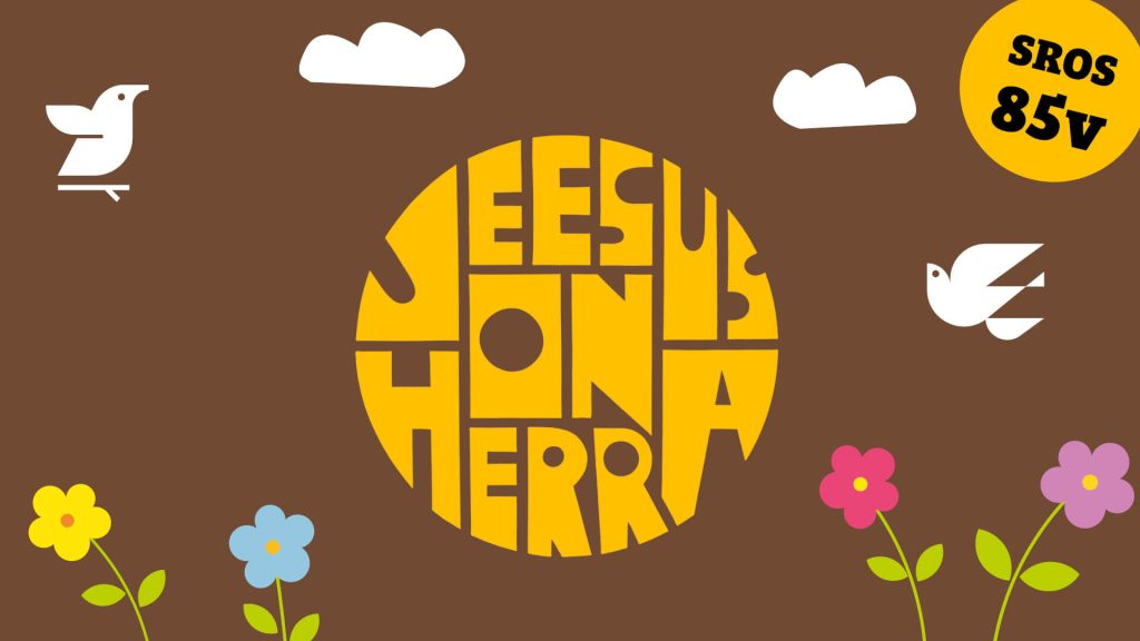 Jeesus On Herra logo Hengellisten syventymispäivien julisteessa