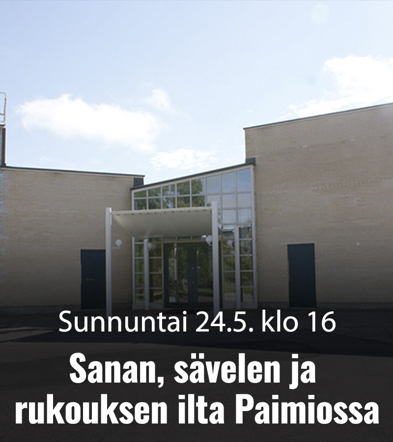 SRO 2026 Sanan savelen ja rukouksen ilta Paimio 800x900